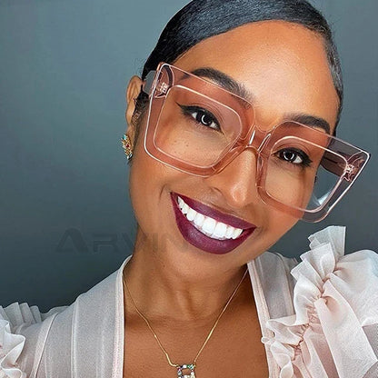Vintage Oversized Square Glasses