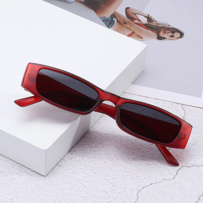 Vintage Rectangle Narrow Sunglasses