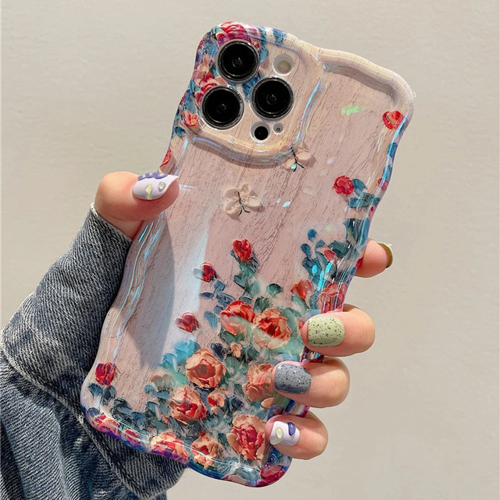 Retro Oil Painting Print iPhone Case