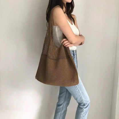 Designer Style Knitted Tote Bag
