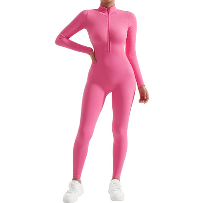 Warm Bodycon Fitted Zipper Jumpsuit