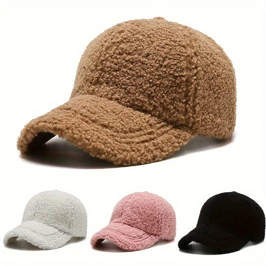 Plush Wool Baseball Cap