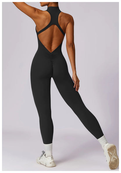 Backless One-piece Activewear Bodysuit