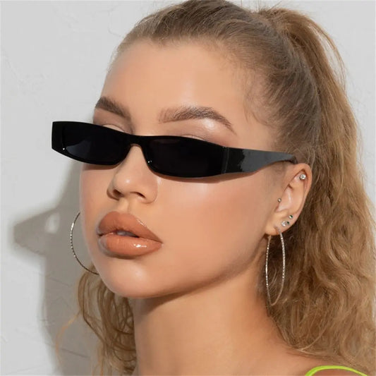 Vintage Rectangle Narrow Sunglasses