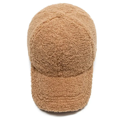 Plush Wool Baseball Cap