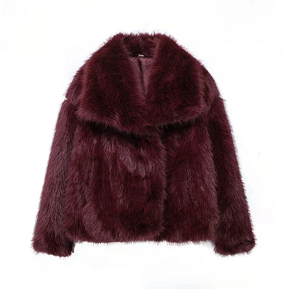 Vintage Casual Faux Fur Jacket