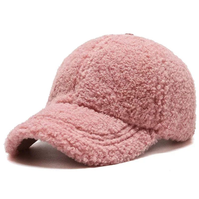 Plush Wool Baseball Cap