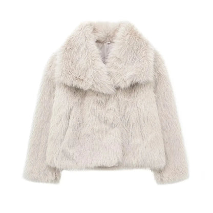 Vintage Casual Faux Fur Jacket