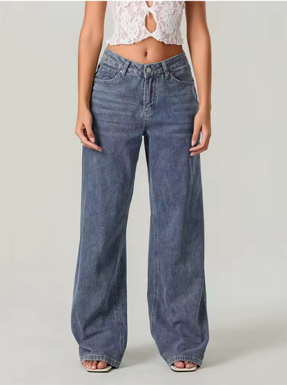 Y2K Vintage Star Pattern Straight Jeans