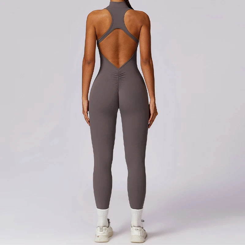 Backless One-piece Activewear Bodysuit