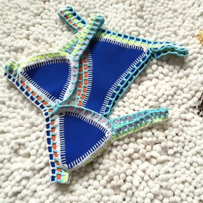 Multi-Color Triangle Top Brazilian Bikini