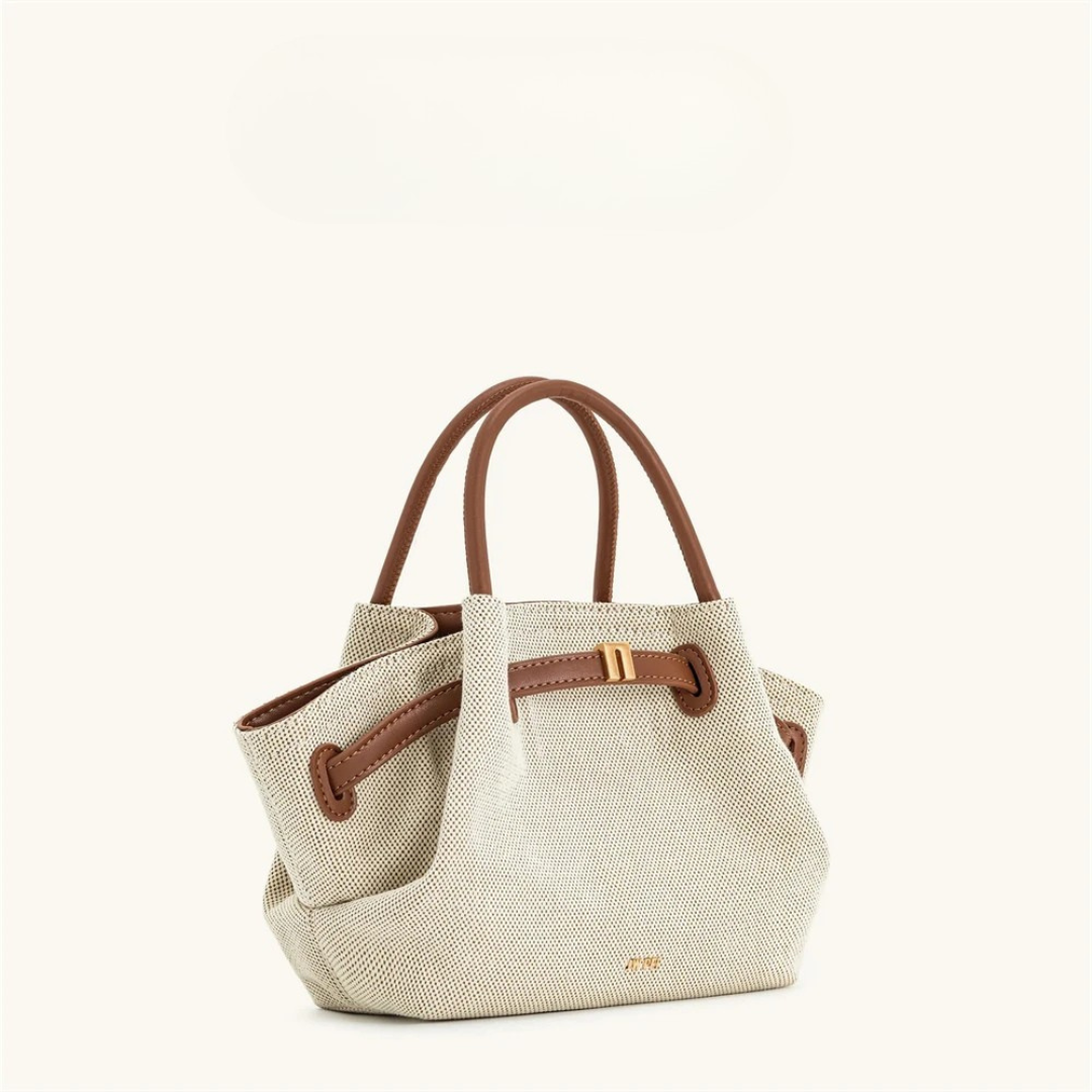 Canvas Brown Crossbody Shoulder Leather Tote Bag